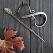 Hand-Forged Leaf Hair Pin – Metal Hair Accessory