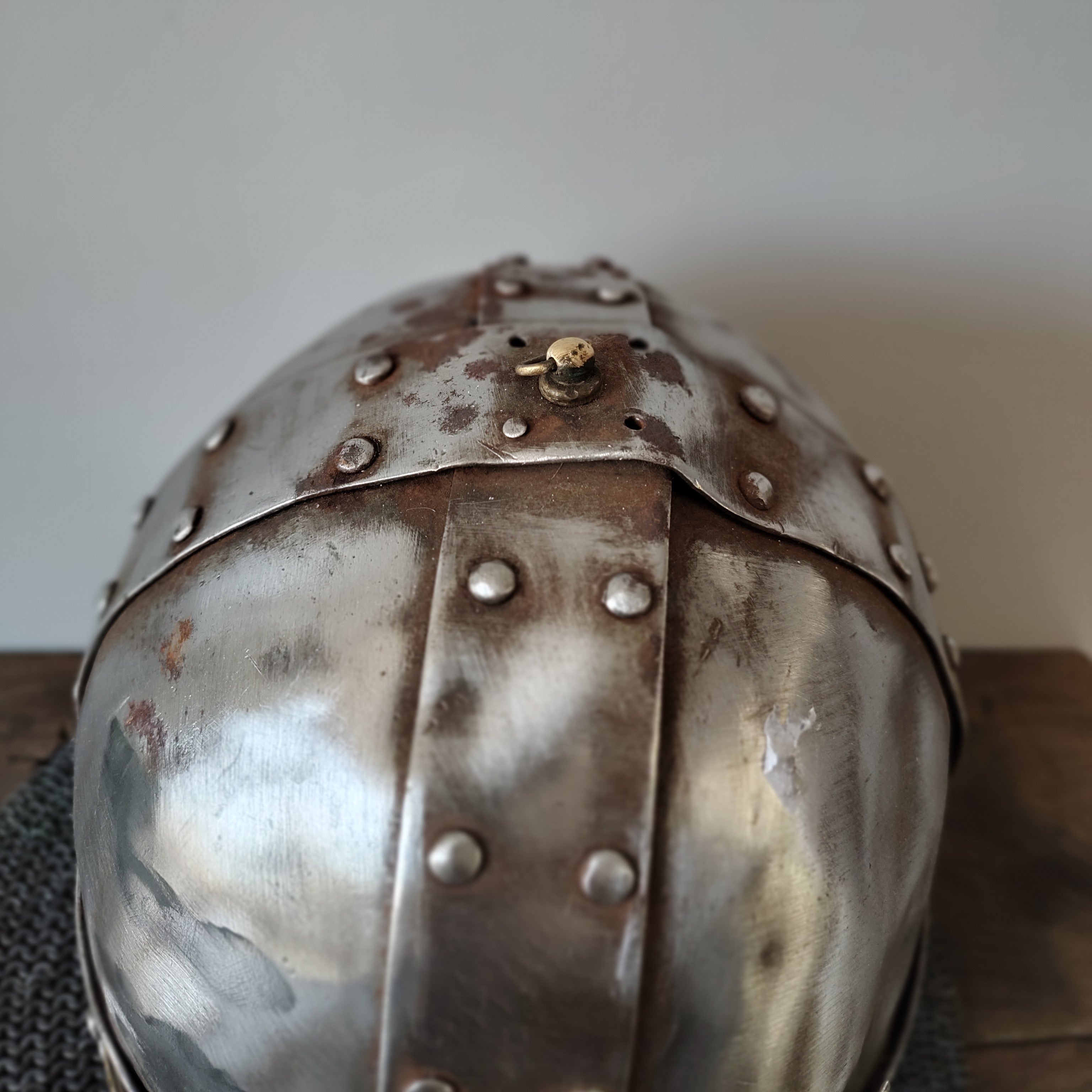 Viking/Norse Spectacle Helmet with Chainmail Aventail – Used
