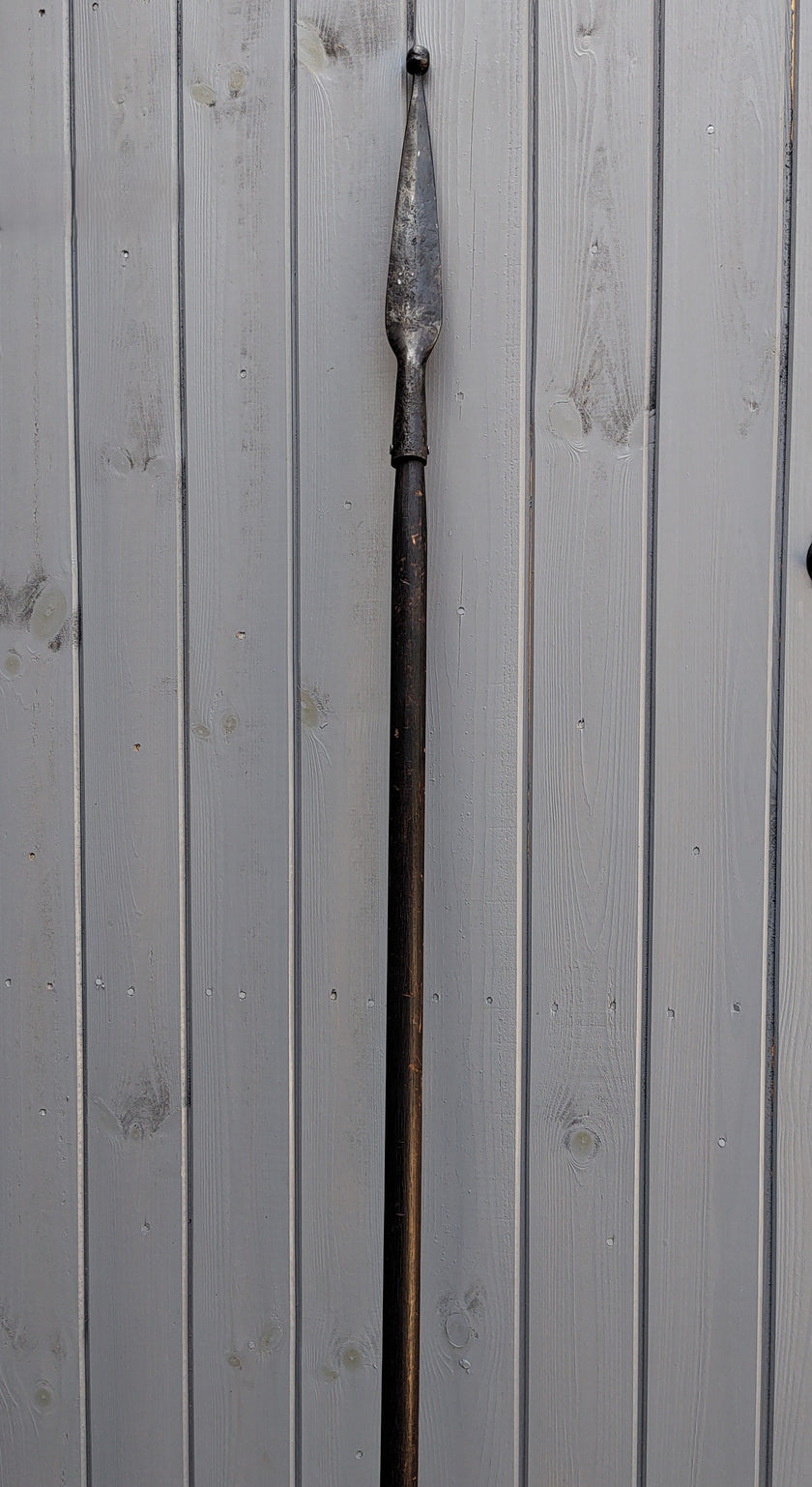 One-Handed Combat Spear with Safety Tip – Hand-Forged Spring Steel (Used)