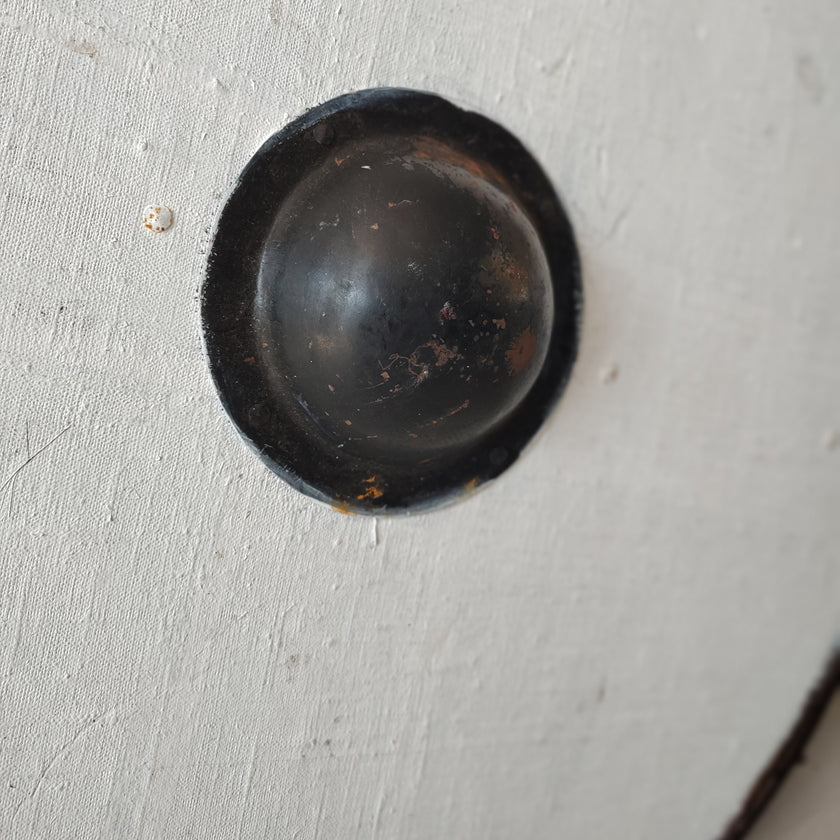 Round Shield with Steel Boss and Leather Rim – Used