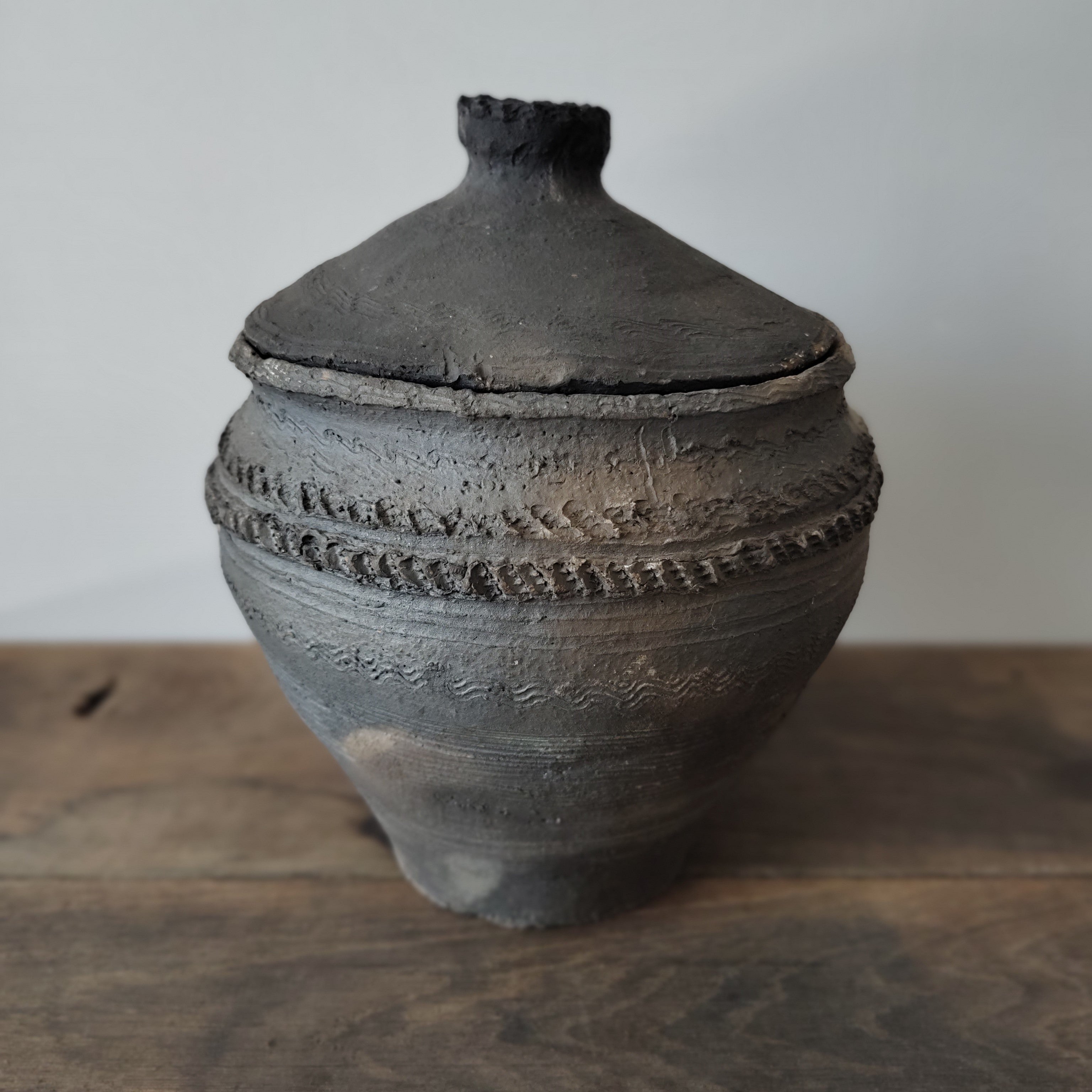 Early Medieval Ceramic Cooking Pot with Lid – Unused