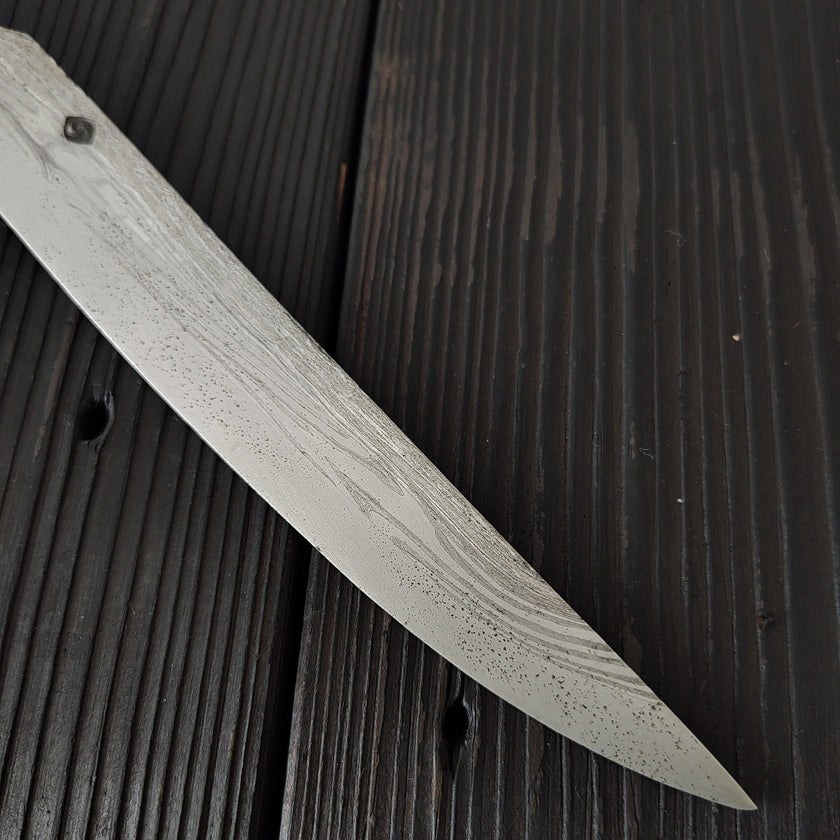 6-Inch Viking Seax Blade – Straight Back, Pattern-Welded