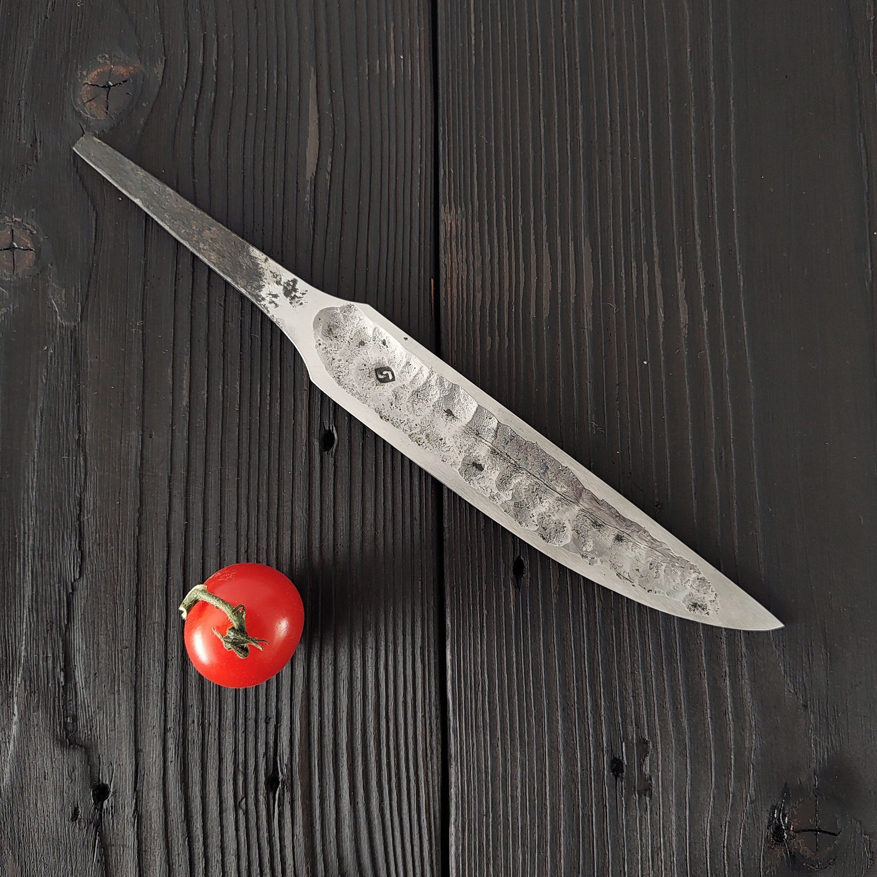 6-Inch Yakut Right-Handed Knife Blade – Hand-Forged Ball Bearing Steel, Asymmetrical Zero Grind