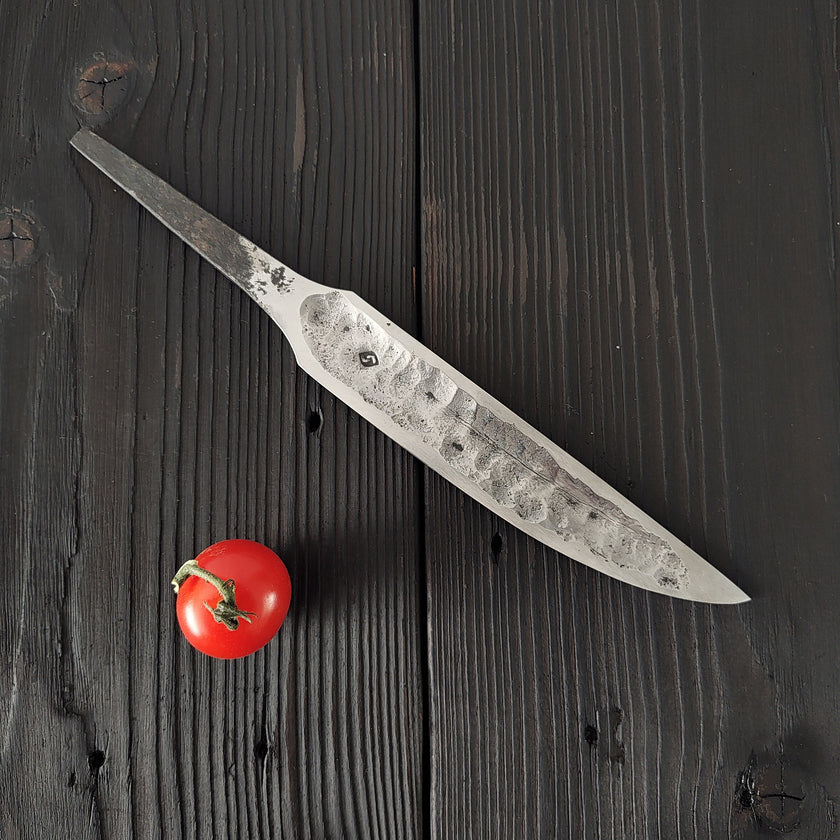 6-Inch Yakut Right-Handed Knife Blade – Hand-Forged Ball Bearing Steel, Asymmetrical Zero Grind