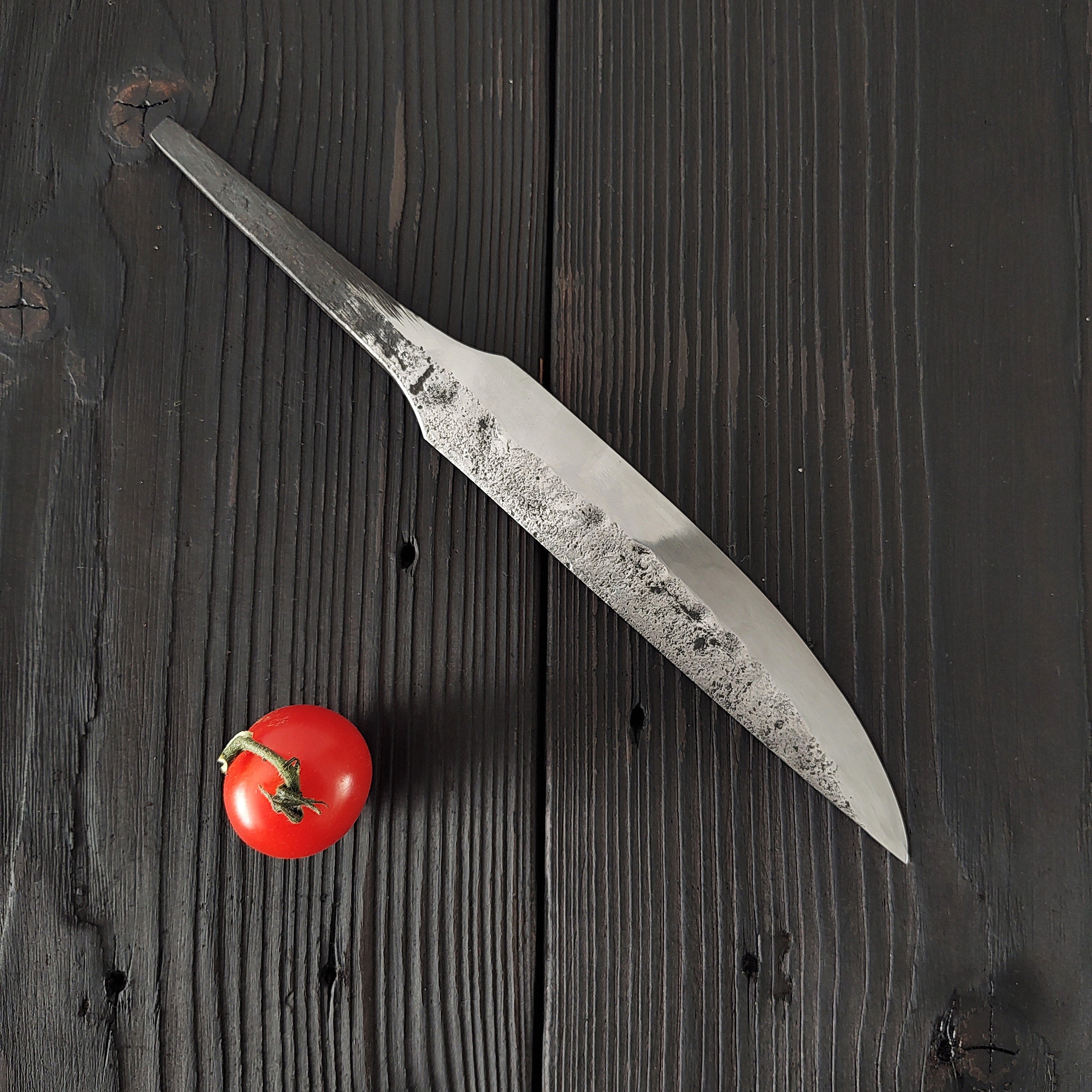 6-Inch Yakut Right-Handed Knife Blade – Hand-Forged Ball Bearing Steel, Asymmetrical Zero Grind