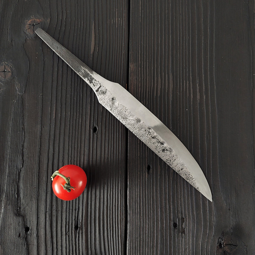 6-Inch Yakut Right-Handed Knife Blade – Hand-Forged Ball Bearing Steel, Asymmetrical Zero Grind