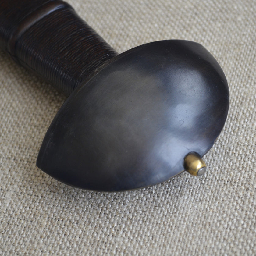 Hand-Forged Norman Sword with Almond Pommel – Spring Steel Blade, Leather-Wrapped Handle, Authentic Medieval Design